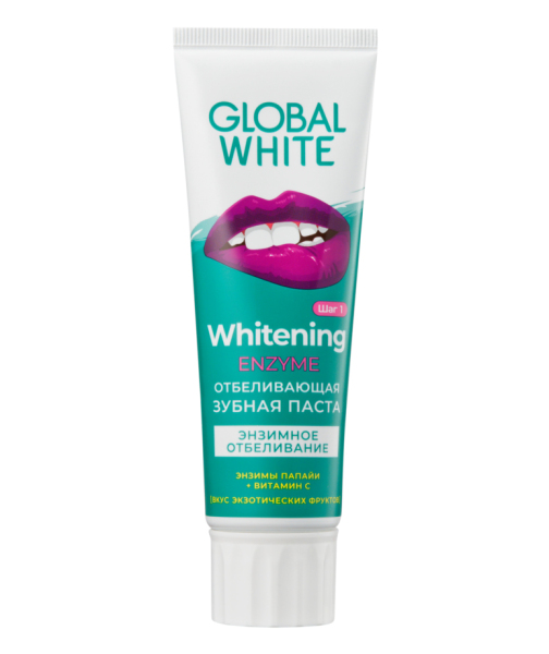 Отбеливающая зубная паста Global White Enzyme, 100 гр.