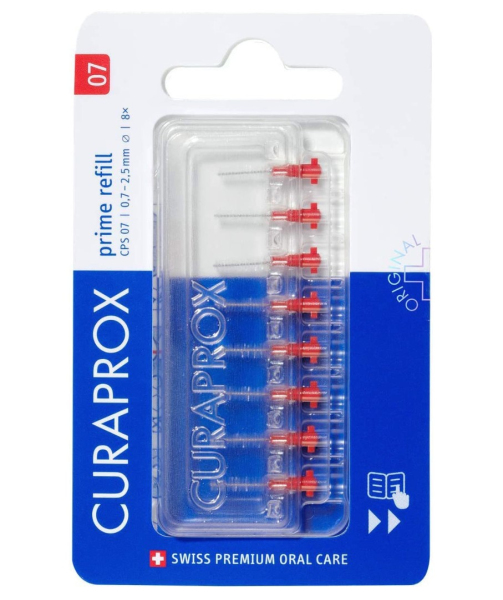 Ершики межзубные Curaprox Prime 07 Refill, 0.7 / 2.5 мм