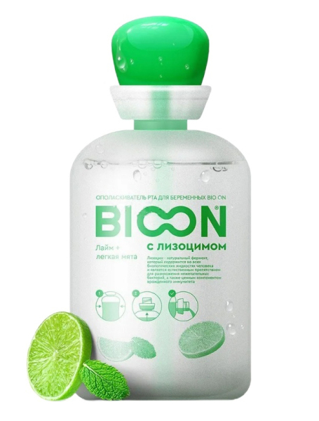 Ополаскиватель для рта Bioon для беременных, лайм + мятта, 480 мл