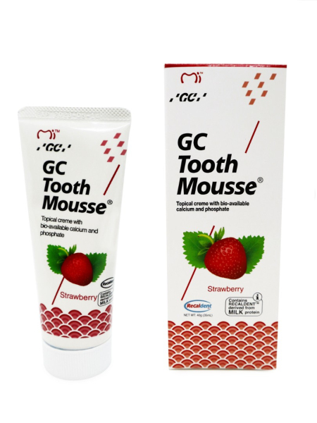 Крем Tooth Mousse реминерализующий клубника GC, 35 мл