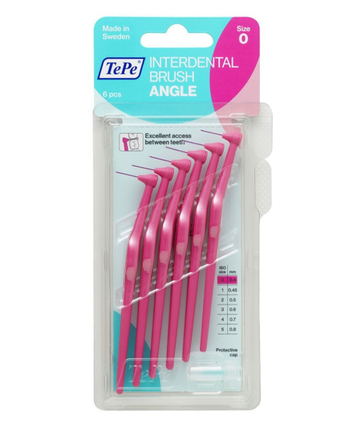 Межзубные ершики TePe Angle, №0 (0.4 мм), розовый
