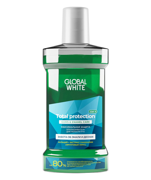 Ополаскиватель для полости рта Global White Total Protection Gums & Enamel Care