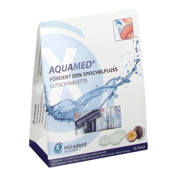 Таблетки для рассасывания против ксеростомии Aquamed, miradent®, 26 шт.