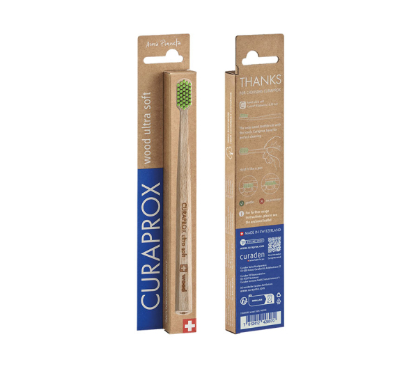 Зубная щетка Curaprox CS Wood (Зеленая)