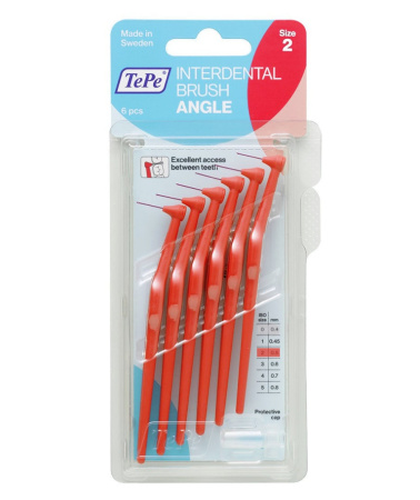 Межзубные ершики TePe Angle, №2 (0.5 мм), красный
