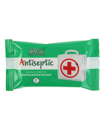 Салфетки антисептические акваэль Antiseptic, 15 шт