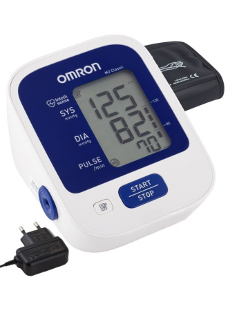 Автоматический тонометр M2 Classic от OMRON с манжетой 22-42 см + адаптер