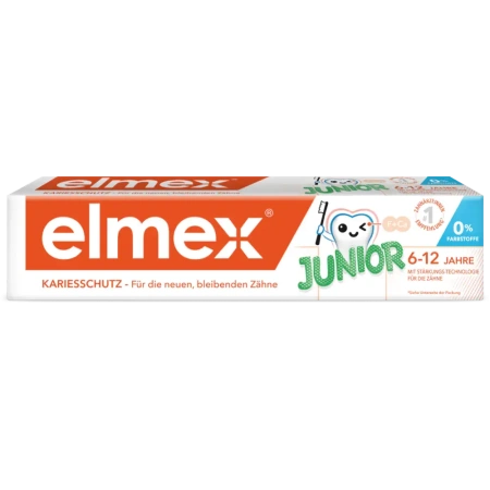 Детская зубная паста Elmex Junior от 6 до 12 лет, 75 мл