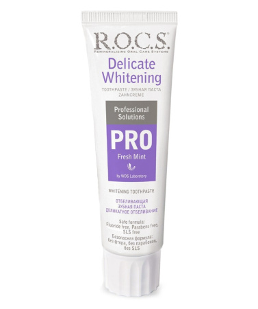 Отбеливающая зубная паста R.O.C.S. PRO Деликатное отбеливание FRESH MINT