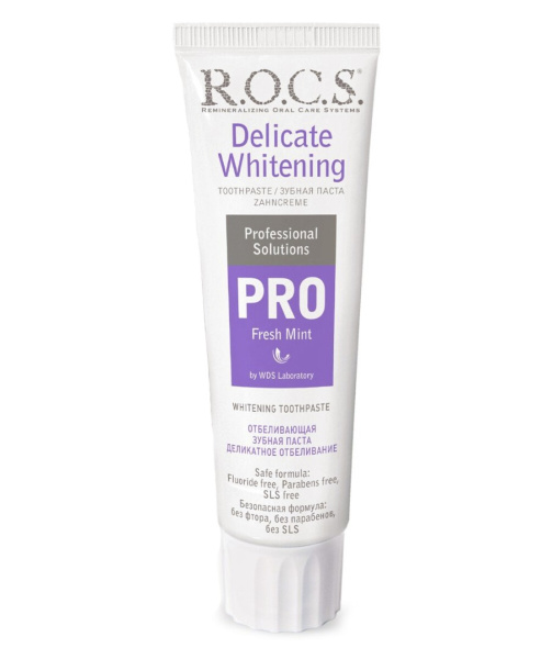 Отбеливающая зубная паста R.O.C.S. PRO Деликатное отбеливание FRESH MINT
