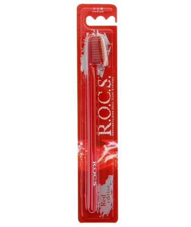 Зубная щетка R.O.C.S. Red Edition, средняя