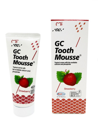 Крем Tooth Mousse реминерализующий клубника GC, 35 мл