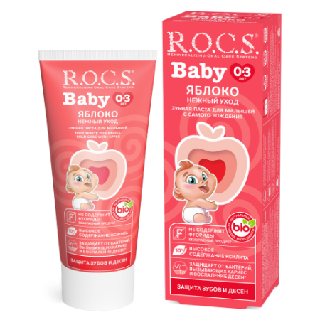 Детская зубная паста R.O.C.S. BABY Яблоко, 45 г